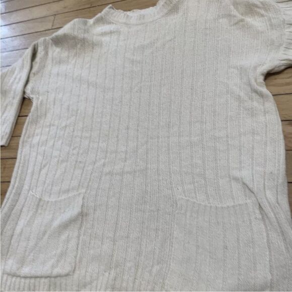 PARRINELLO Sweater Womens Cream VTG 90s Ramie Silk Ramie Rabbit Angora Knit S - Picture 11 of 16